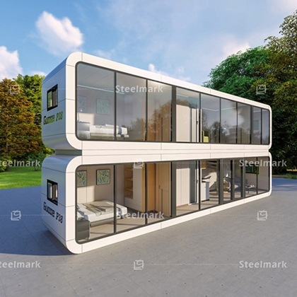 Prefabricated building design Mobile two story apple pod