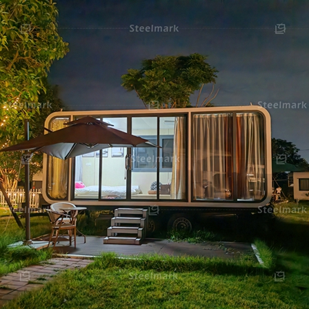 Movable portable steel structure apple cabin